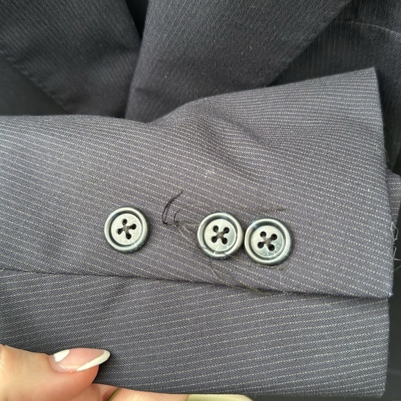 Burberry’s vintage wool blazer, navy blue, size 46 - Picture 5 of 9